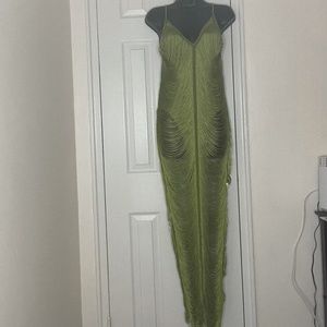 Green Tassel Dress